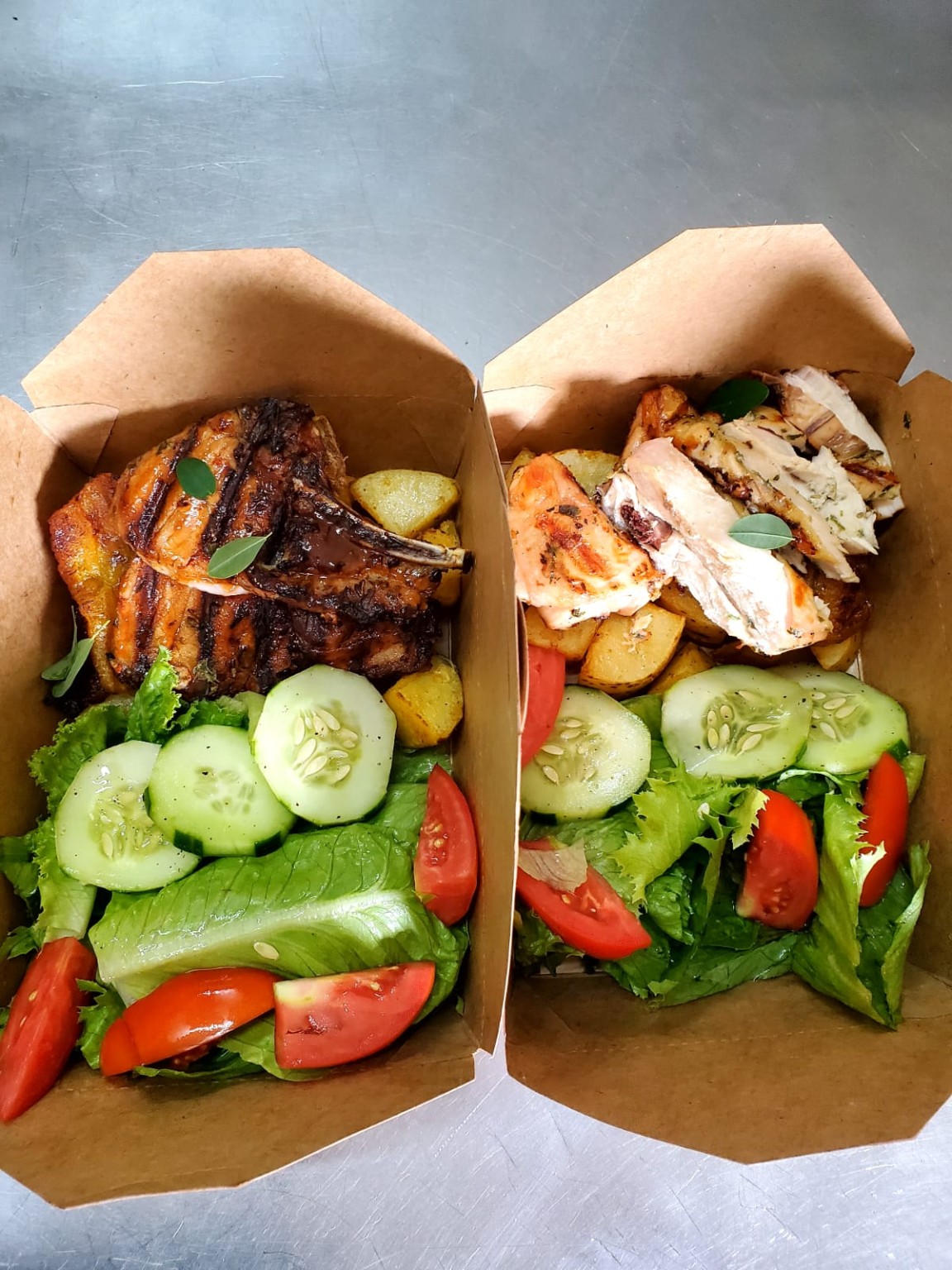 Freshly prepared boxed meals